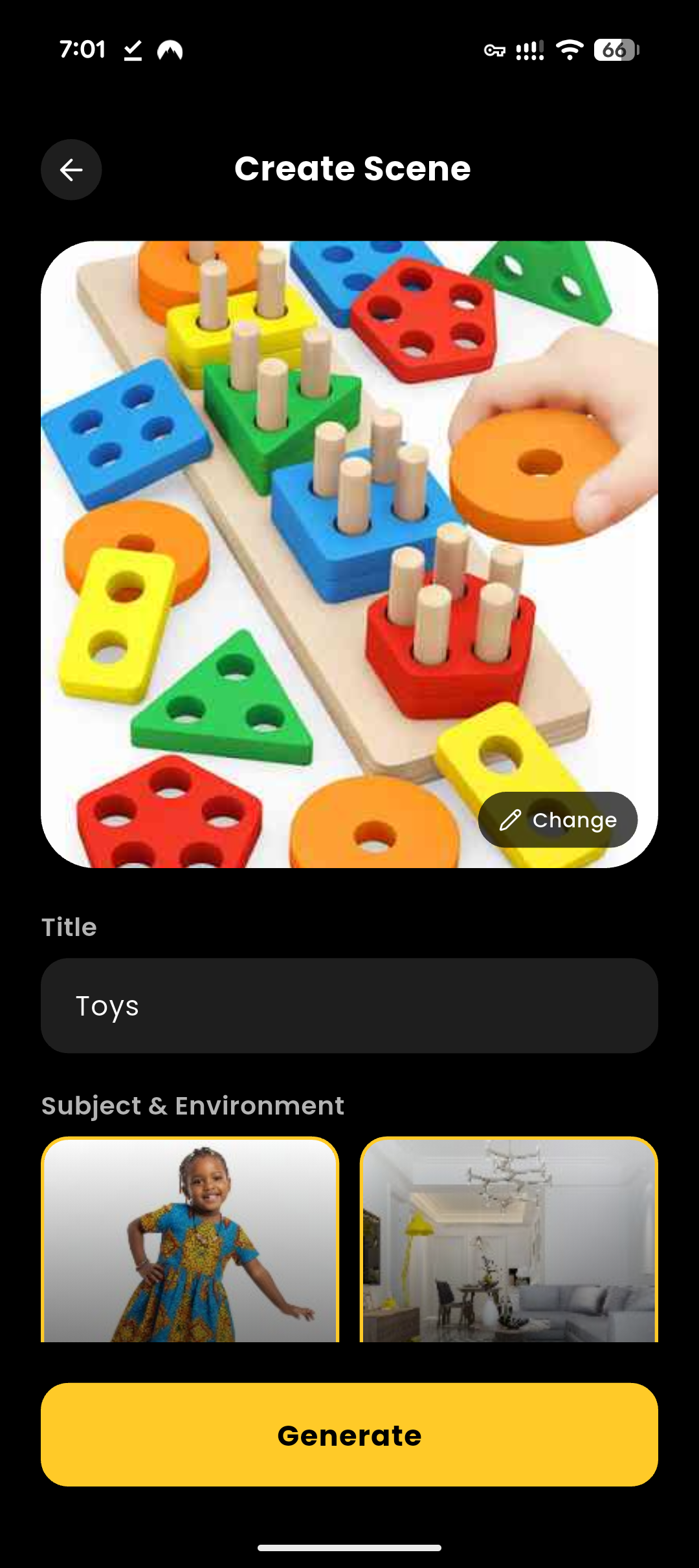 Create Scene - Upload your product photo